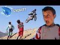 MY BIKE GOT RUN OVER BY A TRUCK! Water Balloon Fight on Dirt Bikes!