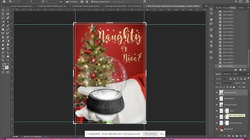 Santa Holding a Snow Globe Photoshop Template Tutorial
