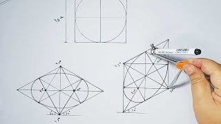 رسم منظور الدائرة رسم هندسىcircle perspective drawing