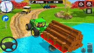 Hill Cargo Tractor Trolley Driver - Farming Simulator 2019 - Android Game screenshot 4