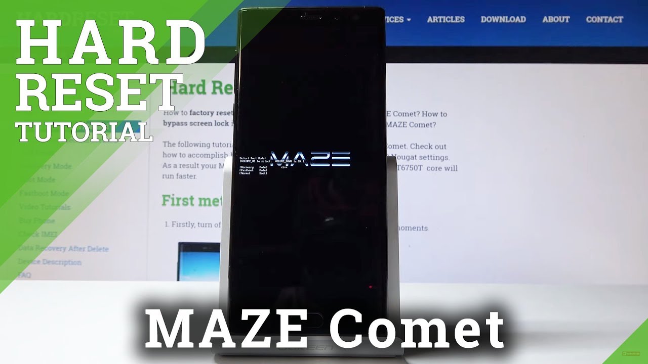 How To Hard Reset Maze Comet - Bypass Screen Lock