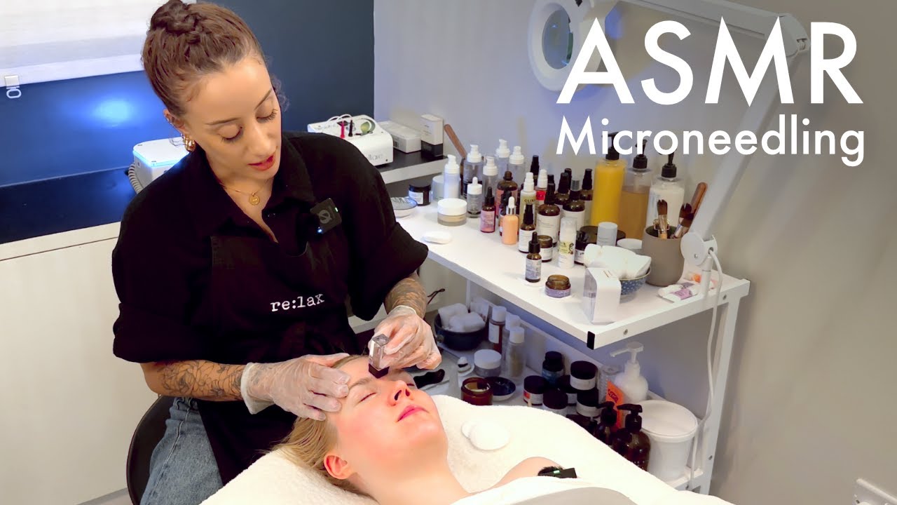 ASMR Facial with ​⁠@RELAX LDN microneedling, high-frequency, cupping and gua sha