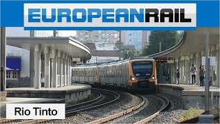 Comboios de Portugal 3400 EMU Train 3410 + 3421 calls at Rio Tinto Station