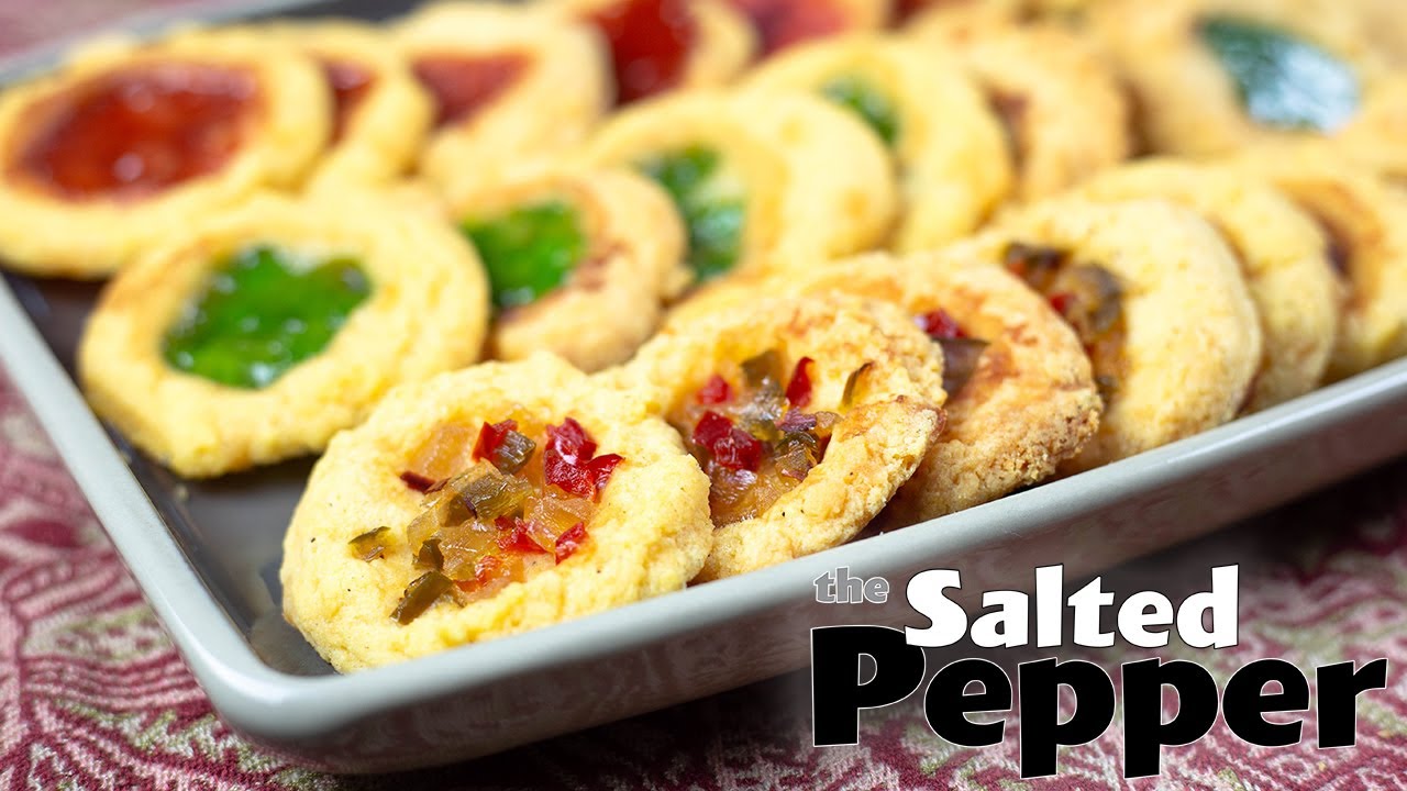 Savory Cheddar Cheese Thumbprint Cookies