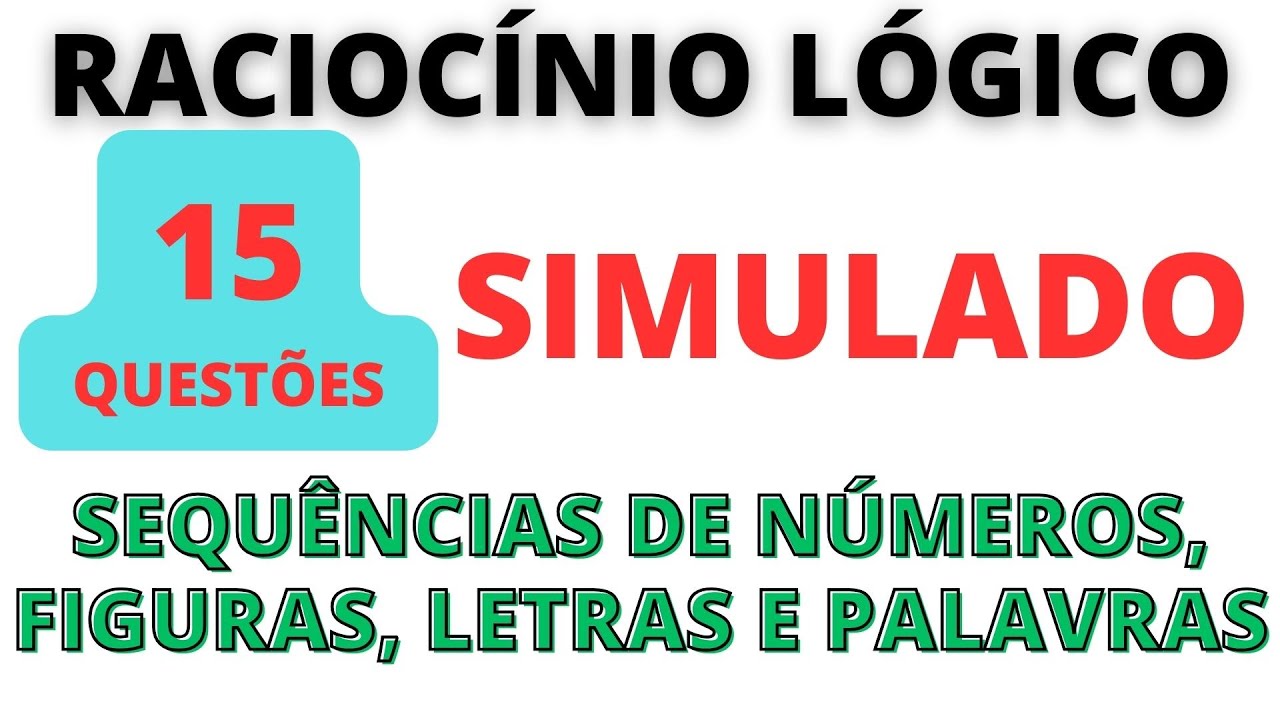 Simulado de Sequências de Números, Figuras, Letras e Palavras ...