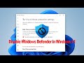 How to Turn Off or Disable Windows Defender in Windows 11/10 #pctips#tutorials