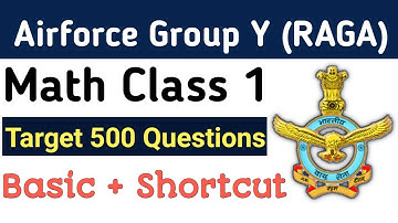 Airforce Group Y Math Class 1 | Airforce Raga Math Mock Test