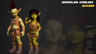 Modular Goblin Characters (Male & Female) UE5 Showcase