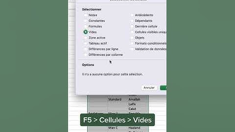 Remplir des cellules vides sur Excel