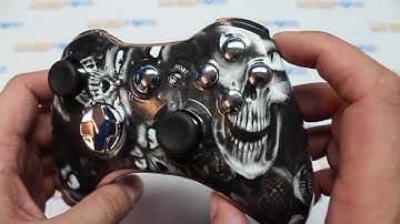 "Glow in the Dark Skulls" Xbox 360 Modded Controller