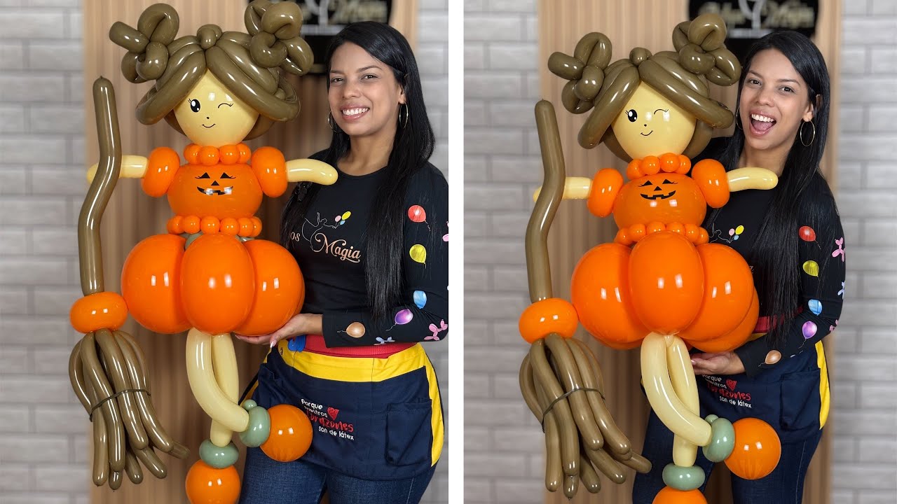 Cómo Hacer una Muñeca con Globos - Decoración con Globos para Halloween - balloon tutorial