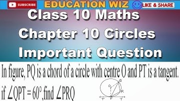 In figure, PQ is a chord of a circle with centre O and PT is a tangent. if ∠QPT = 60°, find ∠PRQ