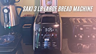 SAKI 3 LB Large Bread Machine Review & Instructions Manual | 12-in-1 Programmable Bread Maker