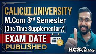 Calicut University M.com 3rd Semester One Time Supplementary Exam Date Published 