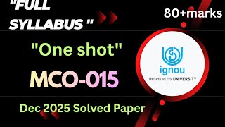 MCO-015 One Shot 🔥 India's Foreign Trade 60 Sec | IGNOU MCom 2026 #shorts