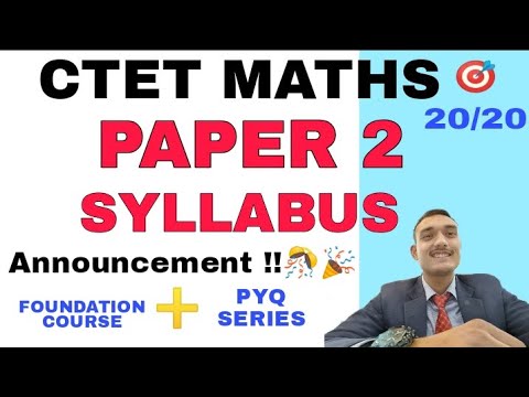 CTET MATHS PAPER 2 SYLLABUS | CTET MATHS PYQ #ctetpaper2 #ctetmaths # ...