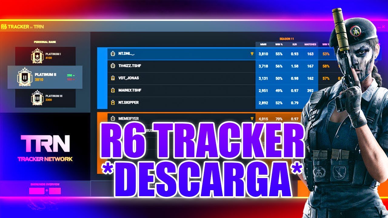 COMO DESCARGAR R6 TRACKER *facil* Rainbow Six Siege Gameplay Español