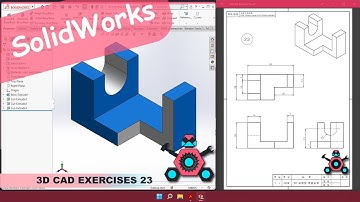 SolidWorks | 3D CAD EXERCISES 23 | StudyCadCam | Solution Tutorial |