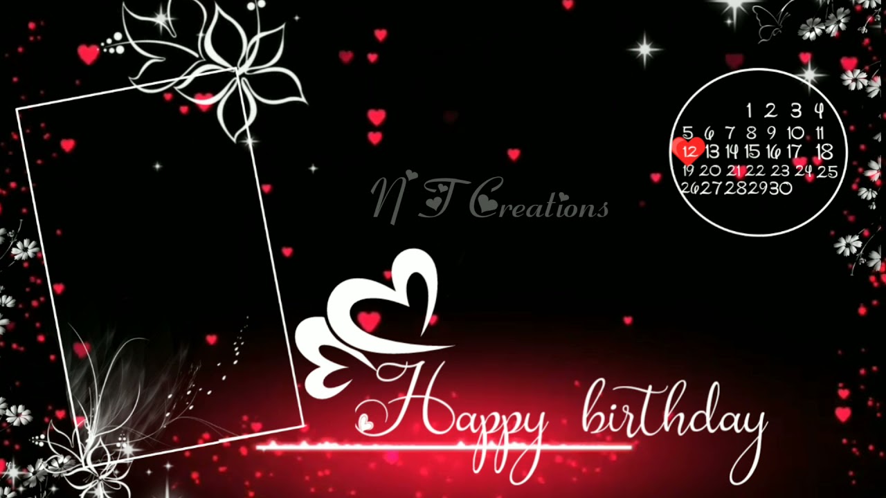 happy birthday black screen template YouTube