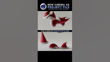 Dynamic Christmas Santa Hats in Cinema 4D 🎅 C4D + Redshift Project File