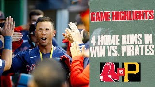 FULL HIGHLIGHTS: Red Sox 4 Home Run Night in Win over Pirates (4/19/24)