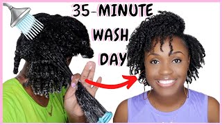 LAZY NATURAL HAIR WASH DAY ROUTINE START TO FINISH | CURLMIX WASH AND GO KIT screenshot 5