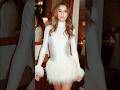 Faux Feather Trim Long Sleeve Mini Dress
