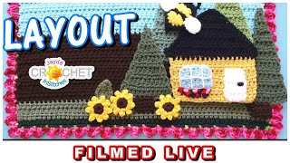 Garden Appliqués Layout  LIVE Crochet Workshop  May 13, 2024