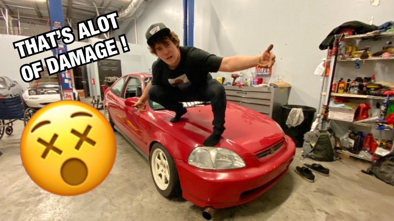 WHAT HAPPENED TO THE RICER CIVIC ENGINE? (DAMAGE ALERT)