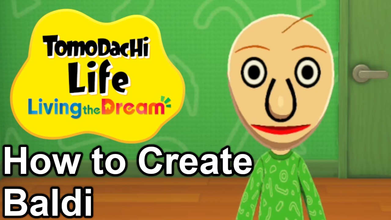 How to Create Baldi in Tomodachi Life: Living the Dream - YouTube