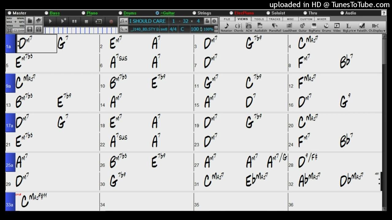 BACKING TRACK - I SHOULD CARE (C) 100 BPM SWING BACKING TRACK - I SHOULD CARE (C) 100 BPM SWING