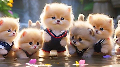 Watch the video about FUNNY ANGORA KITTENS PLAYING IN THE PARK WITH UNIQUE JUMPING
