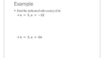 A2 7.1 nth Roots and Rational Exponents