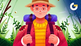 Walking in the forest Illustration Process with Procreate (Time Lapse) #procreate