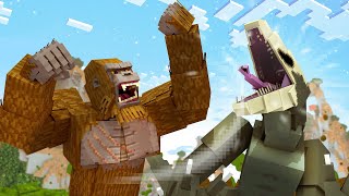 KING KONG VS SKULL CRAWLER NO MINECRAFT !! ( KAIJUS ) GODZILLA VS KONG