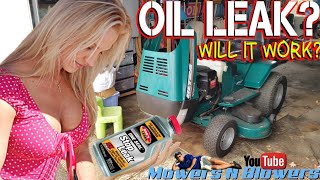 BARS LEAKS ONE SEAL STOP TRANSMISSION POWER STEERING ENGINE LAWN TRACTOR SUMP GASKET OIL LEAK FIX