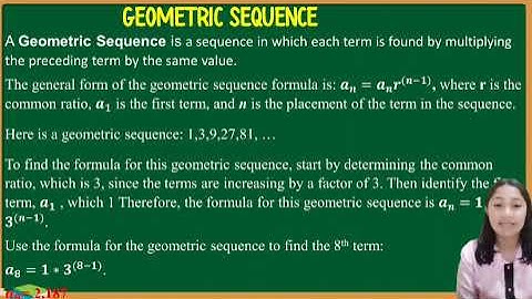 Teaching Demonstration in Geometric Sequence