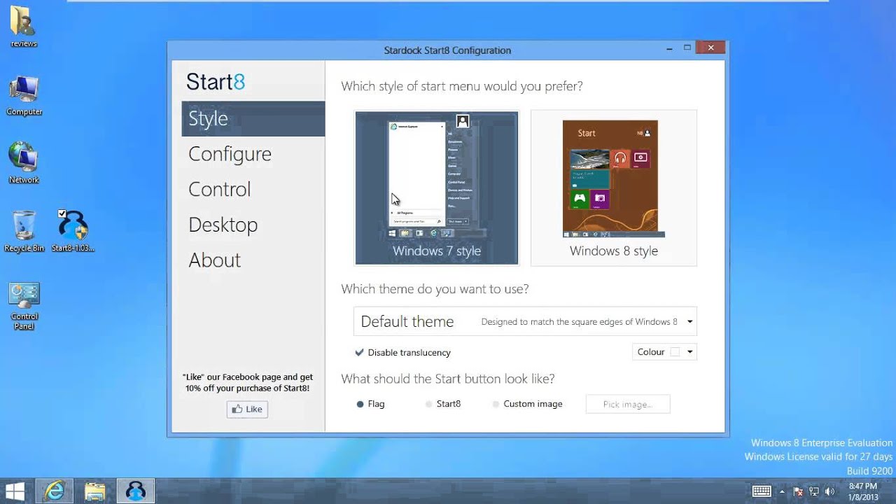 Start button for windows 8 mpata94