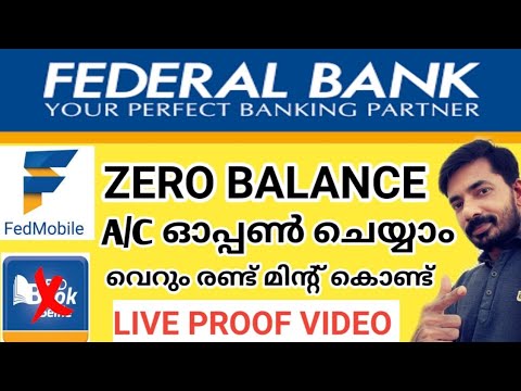 How to Open Federal Bank Zero balance Account malayalam 2021 | Federal Bank Fed mobile Account