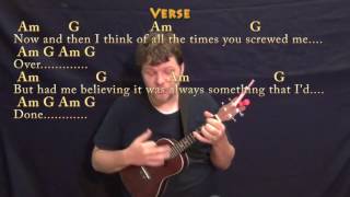 Somebody That I Used to Know (Goyte) Ukulele Cover Lesson in Am with Chords/Lyrics chords