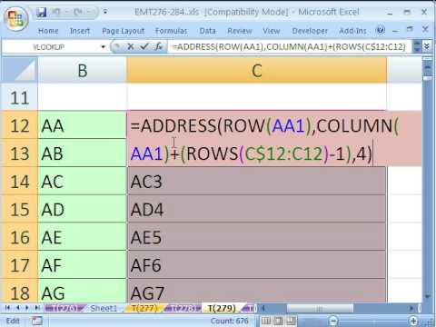 Excel Magic Trick # 279: Create the Series AA, AB, ZZ w For