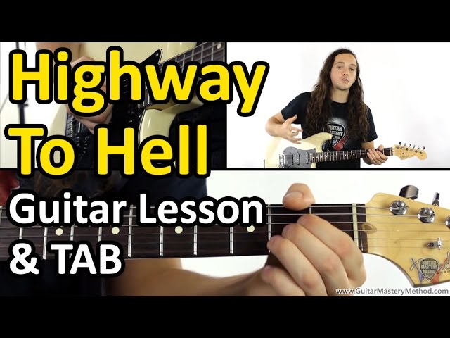 Highway To Hell Chords Guitar Lesson Tab Youtube