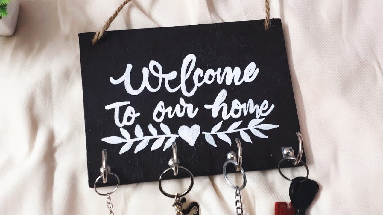 DIY How to make wooden key holder full tutorial make your own key