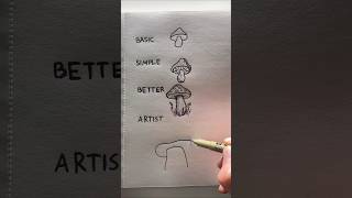 Mushroom drawing on different levels #drawing #howtodraw #art #drawingtutorial #sketch #pendrawing