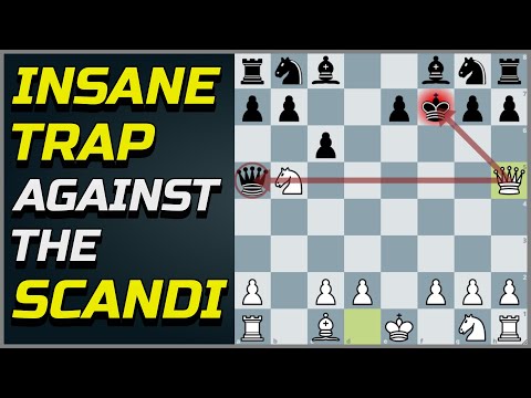 Scandinavian Trap - Chess Traps Part 42 - #chess #chesstok