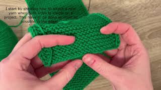 Edge stitch with 2 stitches - bind off/cast on in the middle of a project