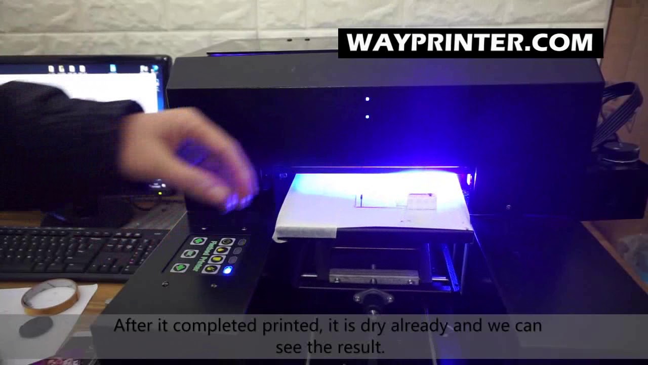 Use a3 UV flatbed printer to on brick - YouTube