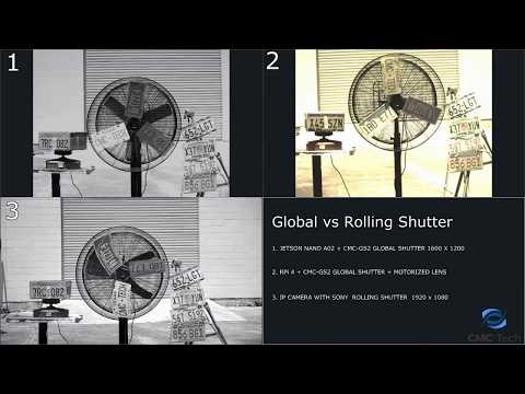 Global Shutter vs Rolling Shutter, CMC-GS2 + Nvidia Jetson Nano, Raspberry Pi, Rolling Shutter IP.