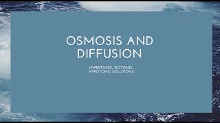 Diffusion and Osmosis Beaker Worksheet