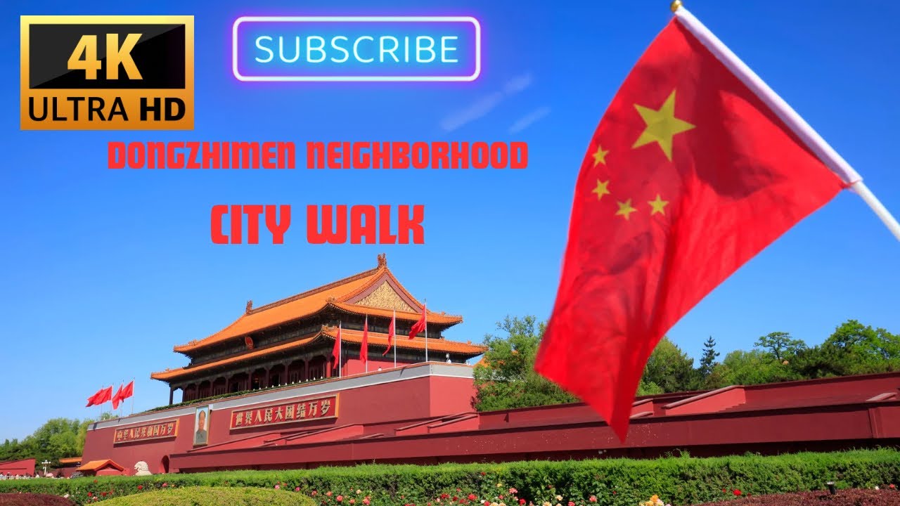 (4K City Walk) Dongzhimen Neighborhood BEIJING CHINA